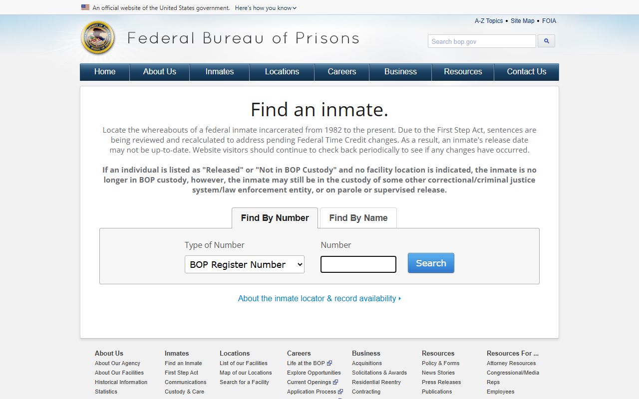 Federal BOP inmate locator supplementing Wexford County arrest records and charges