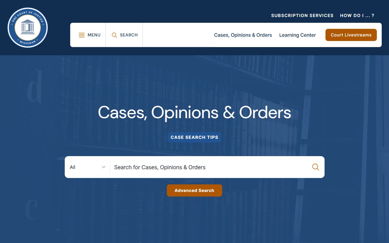 Michigan Courts case search gateway for Wexford County court records