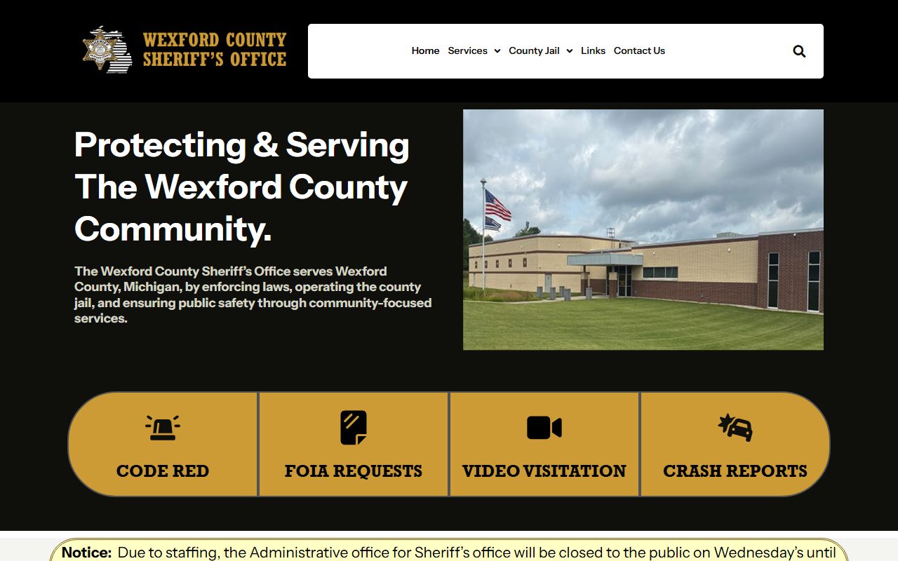 Wexford County warrant and sheriff services on the official Sheriff website